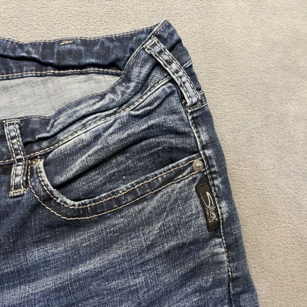 Silver Jeans Women's Boyfriend Jeans in Dark Blue Wash - Picture 5 of 10